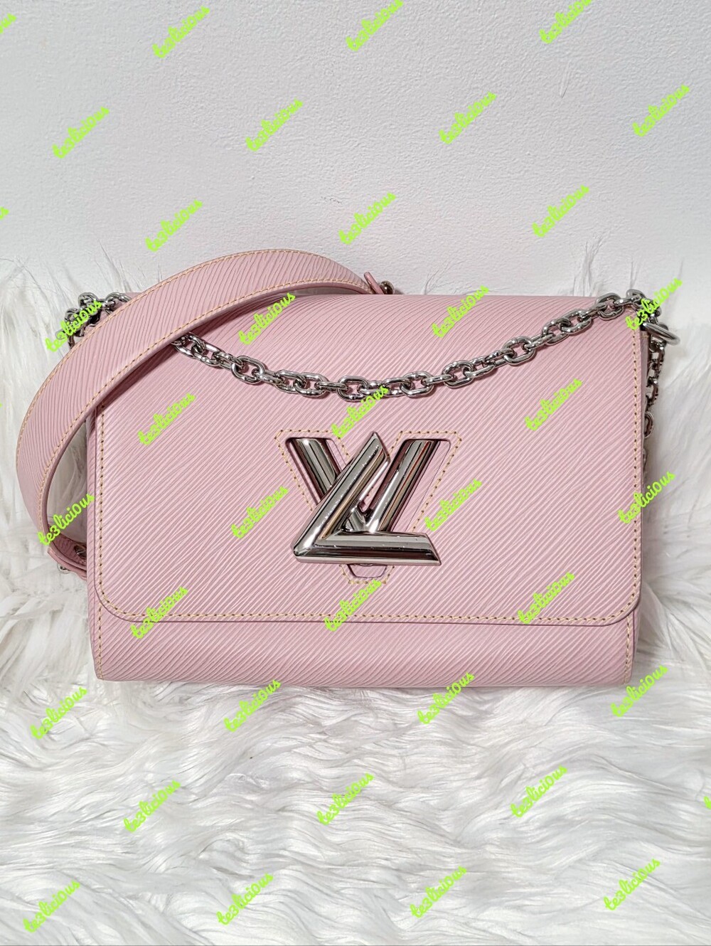 LOUIS VUITTON BALLERINA PINK EMI LEATHER TWIST MM *100% AUTHENTIC*